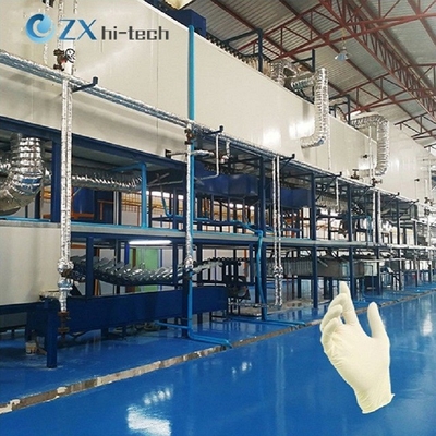 60kW μίας χρήσης μακροχρόνια γραμμή παραγωγής γαντιών λατέξ 200 μέτρα